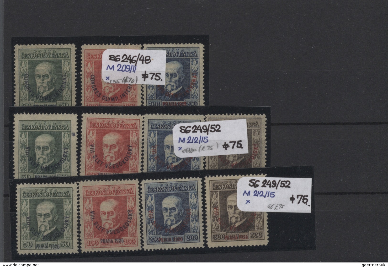 Tschechoslowakei: 1918/1992, mint and used holding on stockcards and in one stockbook, from Hradacan