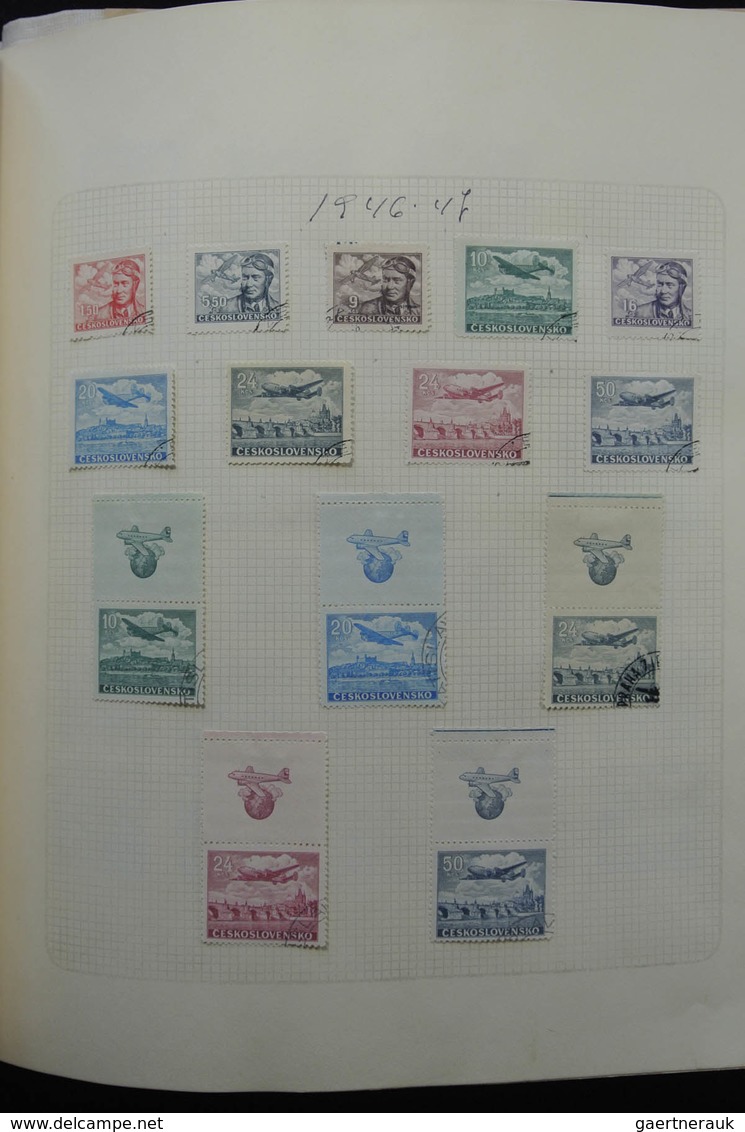 Tschechoslowakei: 1919-1992: Well filled, partly double, MNH, mint hinged and used collection Czecho