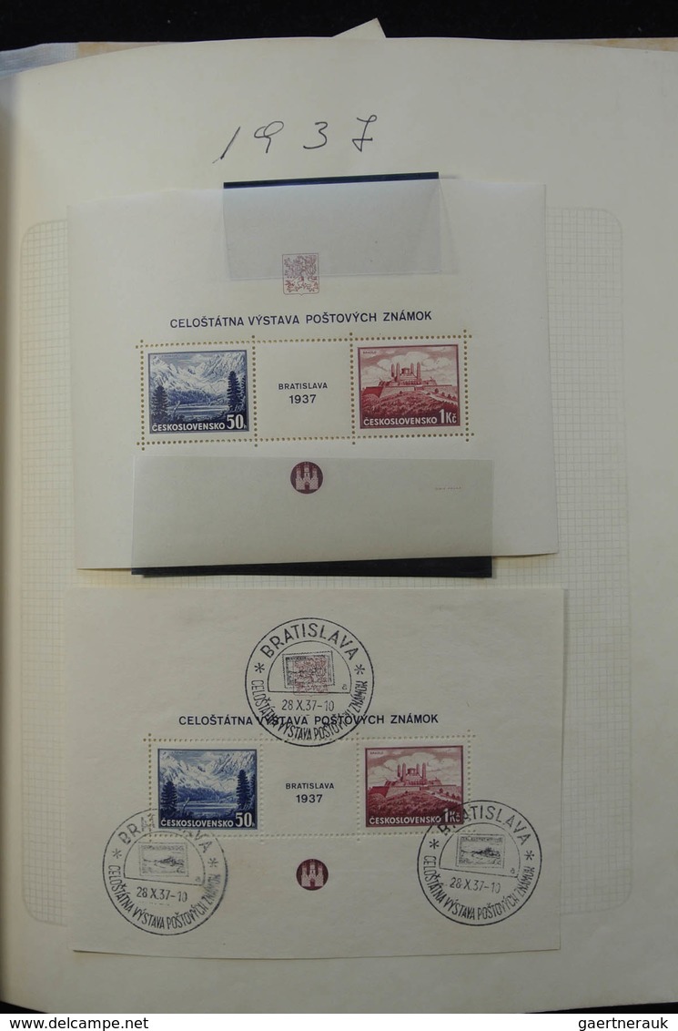 Tschechoslowakei: 1919-1992: Well filled, partly double, MNH, mint hinged and used collection Czecho