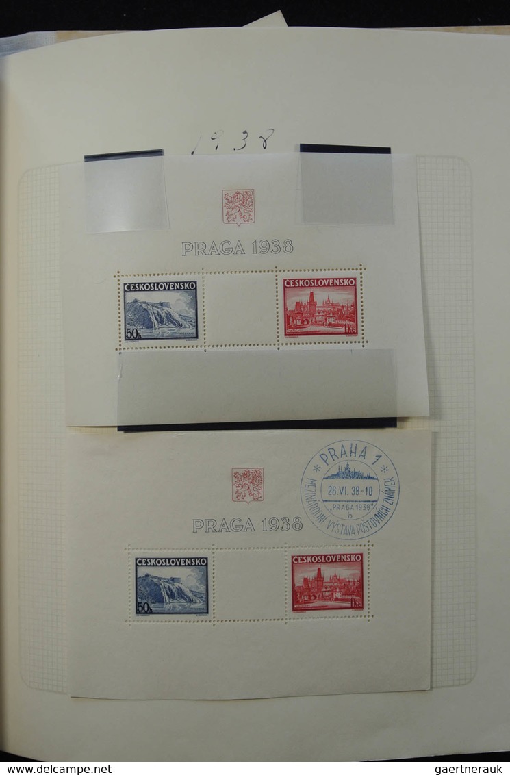 Tschechoslowakei: 1919-1992: Well filled, partly double, MNH, mint hinged and used collection Czecho