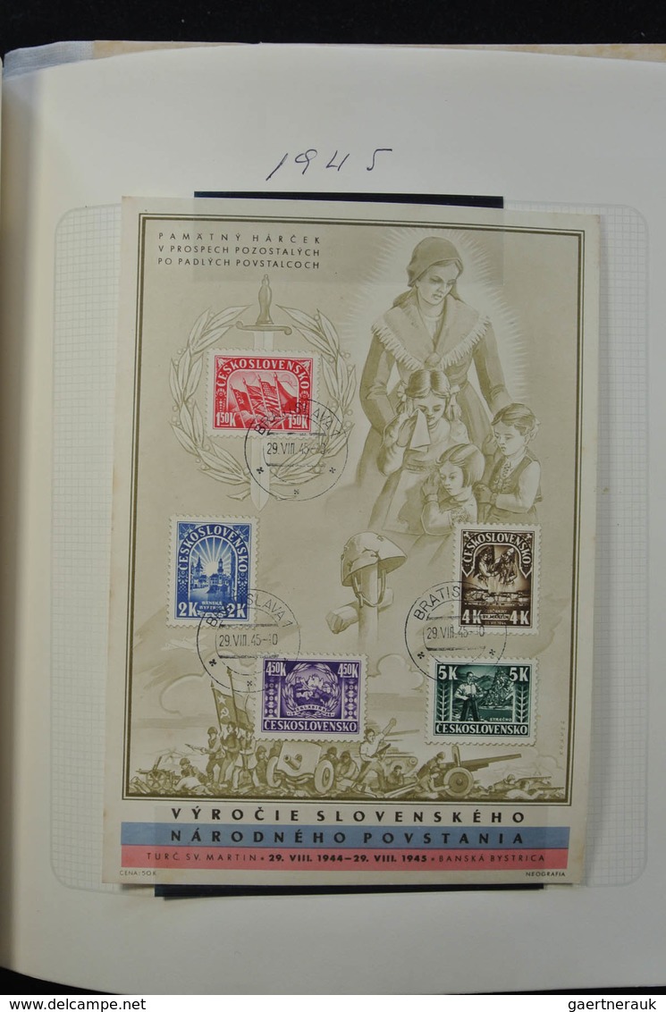 Tschechoslowakei: 1919-1992: Well filled, partly double, MNH, mint hinged and used collection Czecho