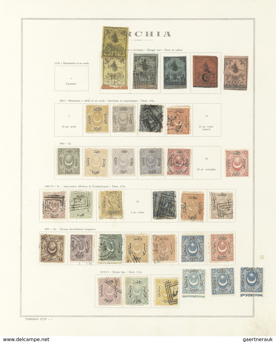 Türkei: 1859/1946, Mint And Used Collection On Album Pages, From 1st Issue With Plenty Of Interestin - Gebraucht