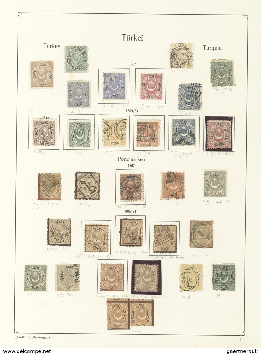 Türkei: 1863/1917, Mainly Used Collection On Ancient Album Pages, From 1st Issue All Four Values And - Gebraucht