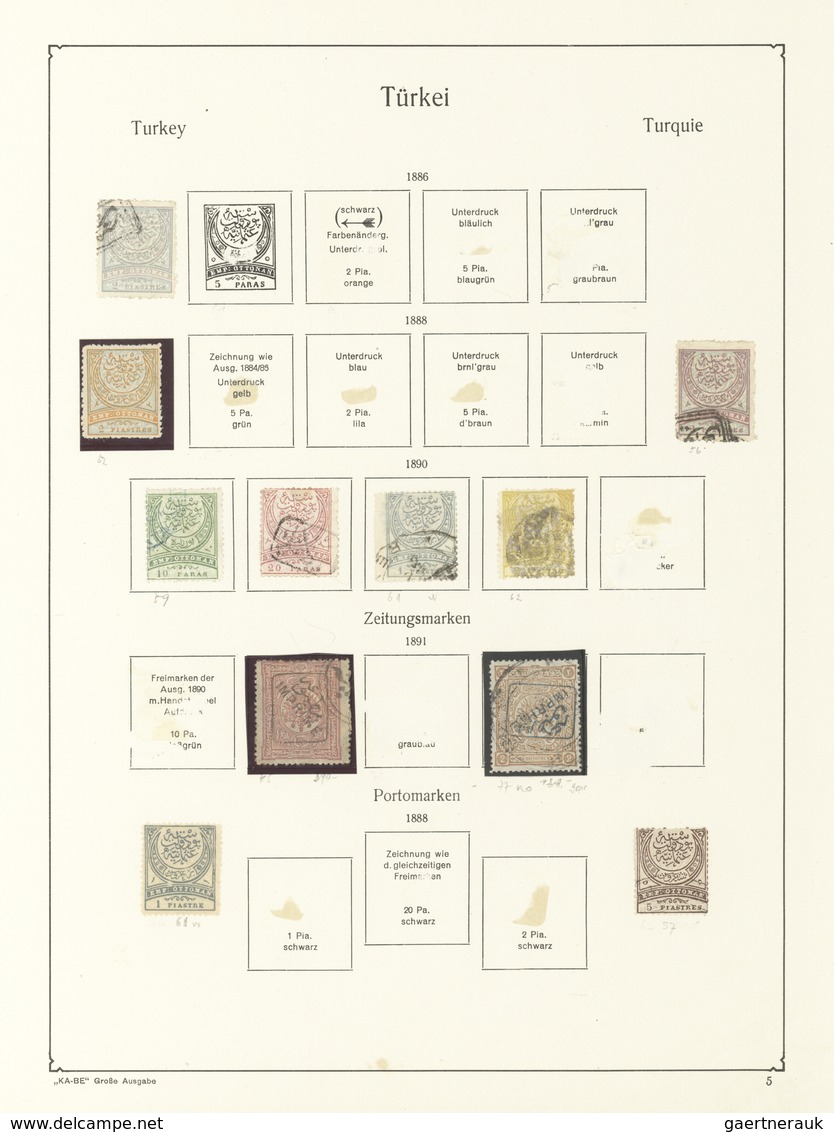 Türkei: 1863/1917, Mainly Used Collection On Ancient Album Pages, From 1st Issue All Four Values And - Gebraucht