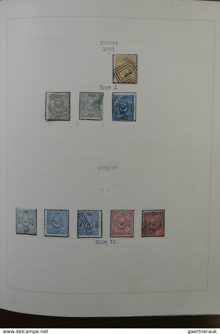 Türkei: 1863-1930. Very Well Filled, Mint Hinged And Used Collection Turkey 1863-1930 In Blanc Borek - Used Stamps