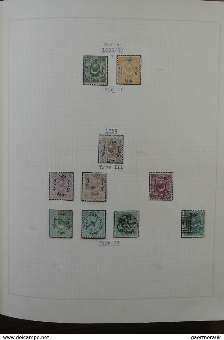 Türkei: 1863-1930. Very Well Filled, Mint Hinged And Used Collection Turkey 1863-1930 In Blanc Borek - Used Stamps