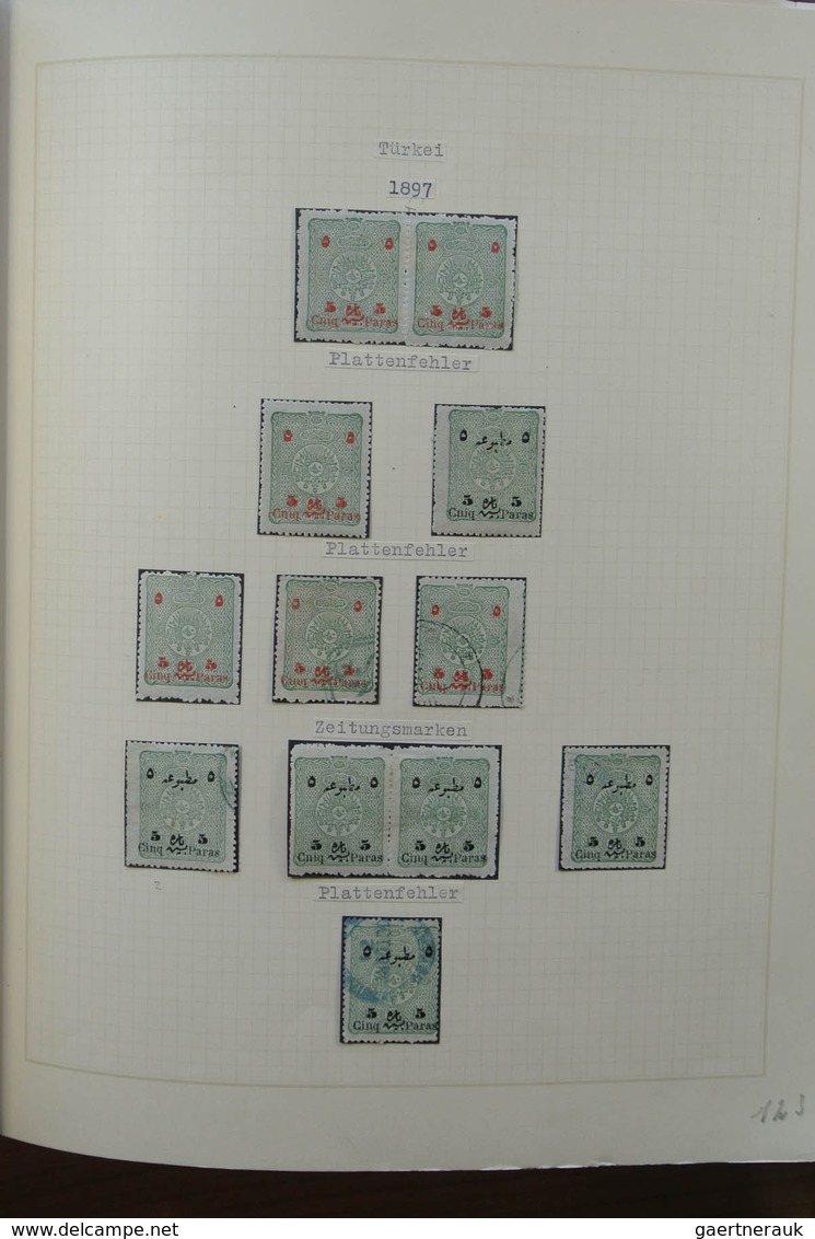 Türkei: 1863-1930. Very Well Filled, Mint Hinged And Used Collection Turkey 1863-1930 In Blanc Borek - Gebraucht