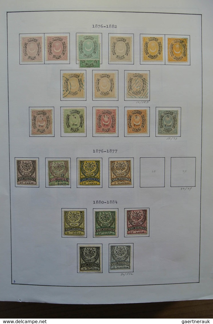 Türkei: 1863-1994: Well filled, MNH, mint hinged and used collection Turkey 1863-1994 on blanc pages