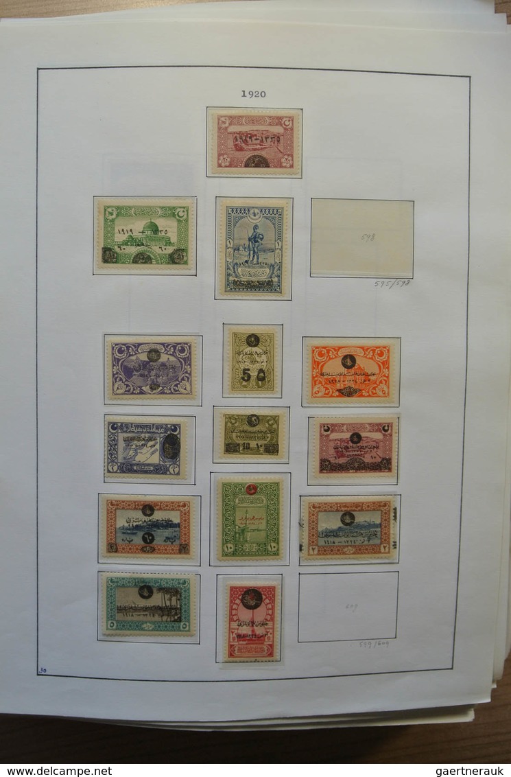 Türkei: 1863-1994: Well filled, MNH, mint hinged and used collection Turkey 1863-1994 on blanc pages