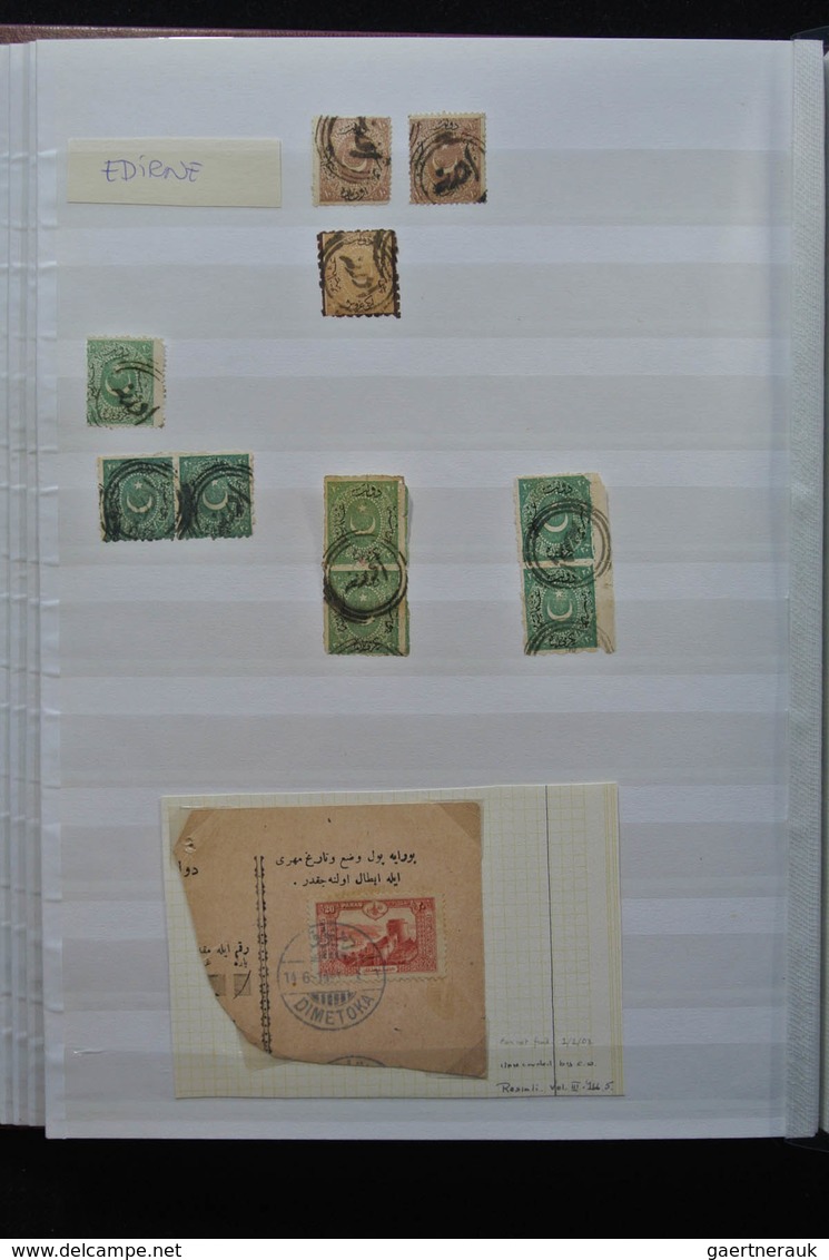 Türkei - Stempel: Nice lot cancels of Turkey in 3 stockbooks, including cancels used in Greece, vari