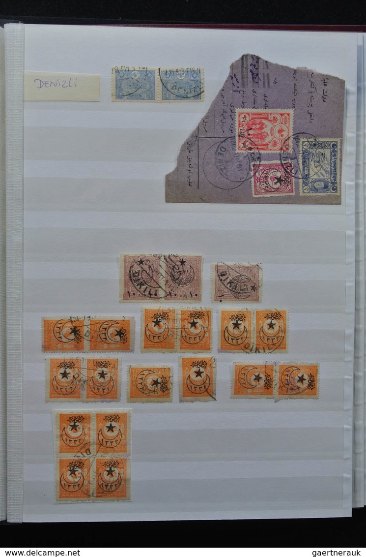 Türkei - Stempel: Nice lot cancels of Turkey in 3 stockbooks, including cancels used in Greece, vari