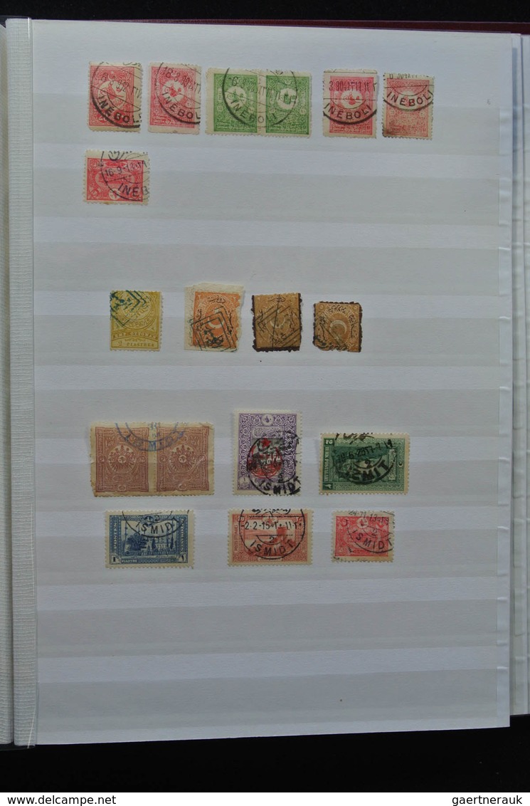 Türkei - Stempel: Nice lot cancels of Turkey in 3 stockbooks, including cancels used in Greece, vari