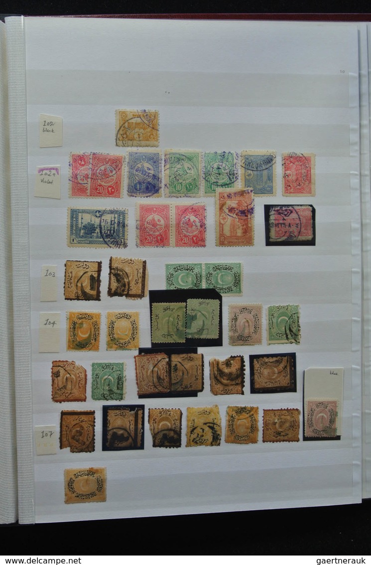 Türkei - Stempel: Nice lot cancels of Turkey in 3 stockbooks, including cancels used in Greece, vari