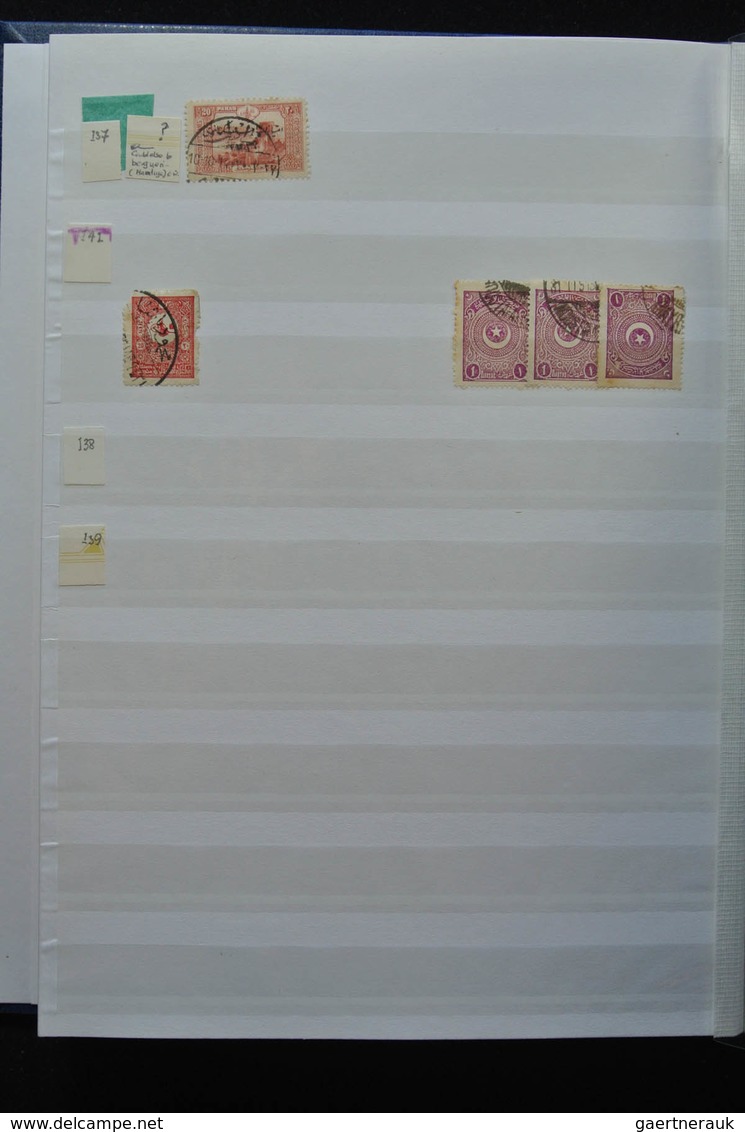 Türkei - Stempel: Nice lot cancels of Turkey in 3 stockbooks, including cancels used in Greece, vari