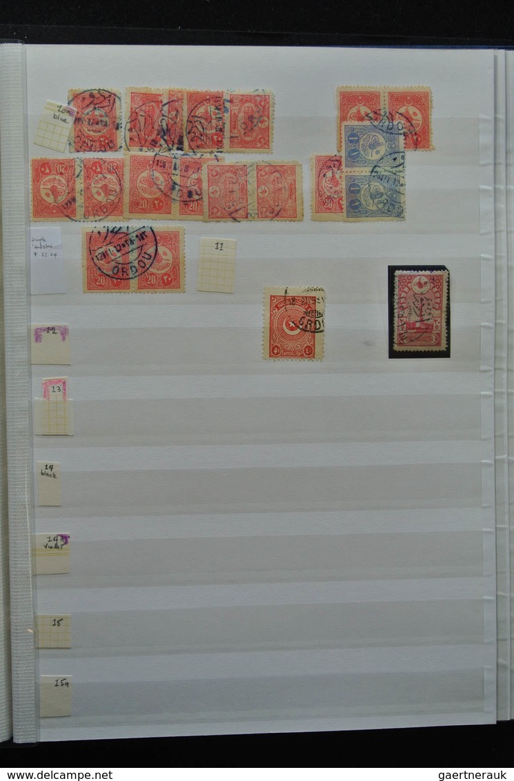 Türkei - Stempel: Nice lot cancels of Turkey in 3 stockbooks, including cancels used in Greece, vari