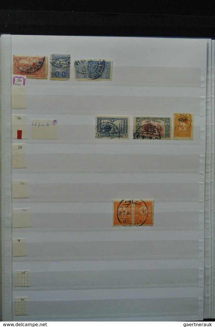 Türkei - Stempel: Nice lot cancels of Turkey in 3 stockbooks, including cancels used in Greece, vari