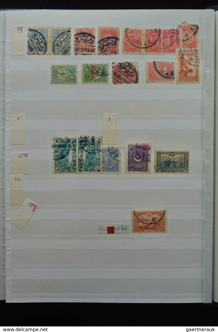 Türkei - Stempel: Nice lot cancels of Turkey in 3 stockbooks, including cancels used in Greece, vari