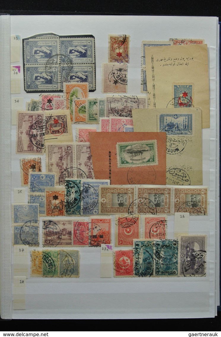 Türkei - Stempel: Nice lot cancels of Turkey in 3 stockbooks, including cancels used in Greece, vari