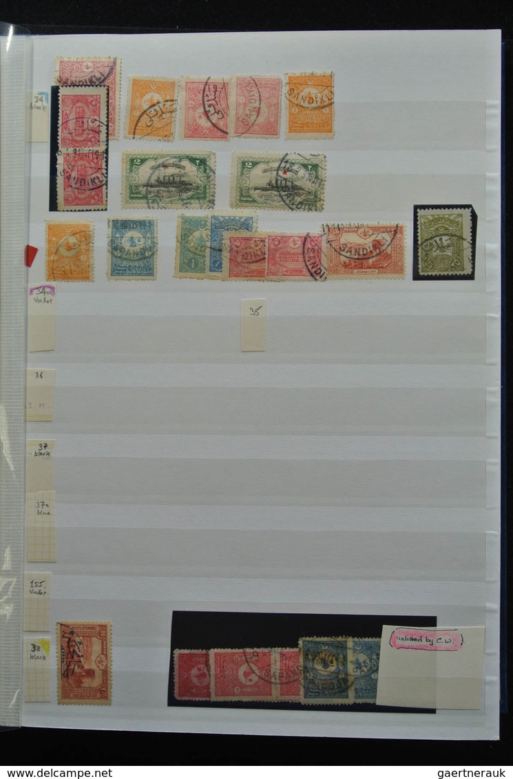 Türkei - Stempel: Nice lot cancels of Turkey in 3 stockbooks, including cancels used in Greece, vari