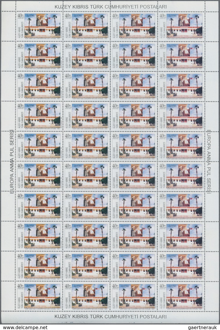 Türkisch Zypern: 1993/1998, Stock Of The Europa Issues In The Following Amounts: 1993 (block Michel - Unused Stamps