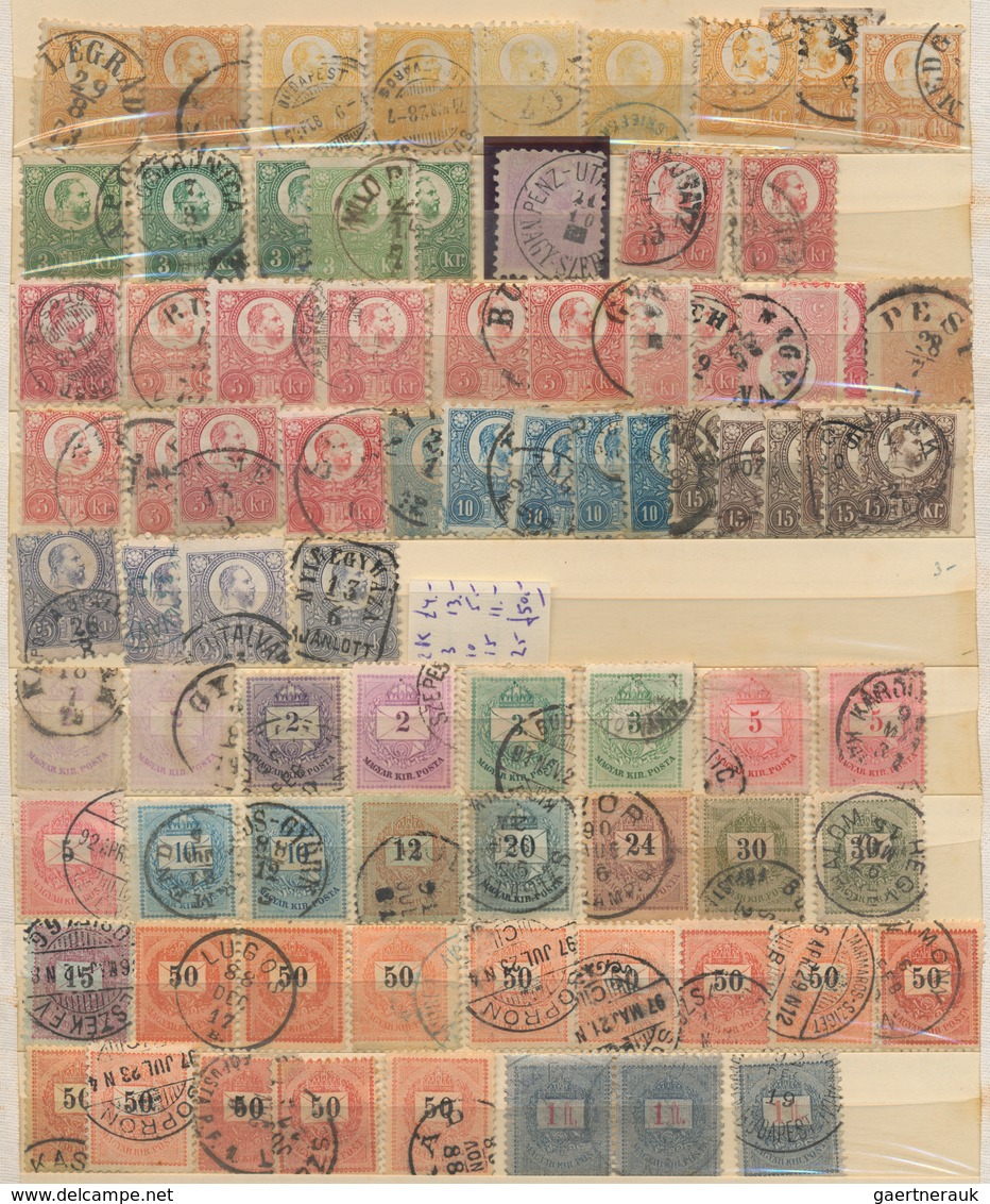 Ungarn: 1871/1945, Used And Mint Collection/accumulation In A Stockbook, From A Good Section "Franz - Lettres & Documents