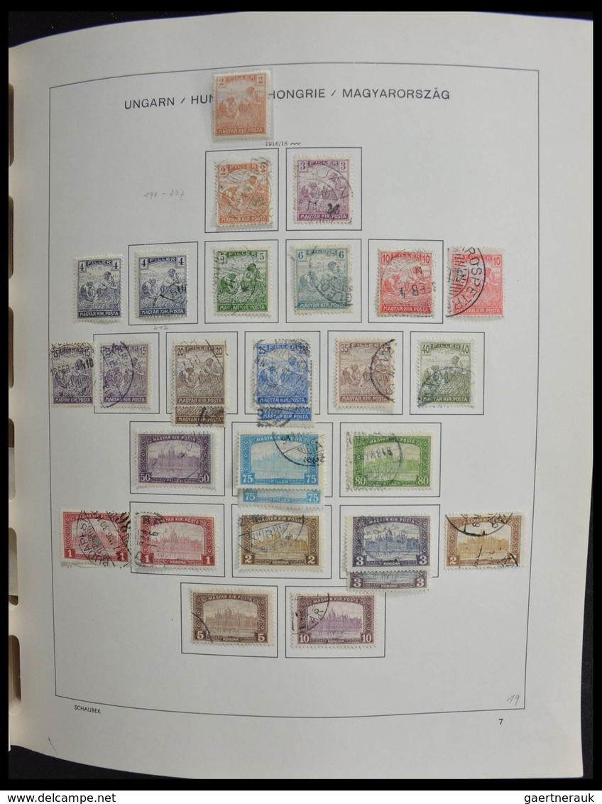 Ungarn: 1871-1989: Very well filled, MNH, mint hinged and used, partly double collection Hungary 187