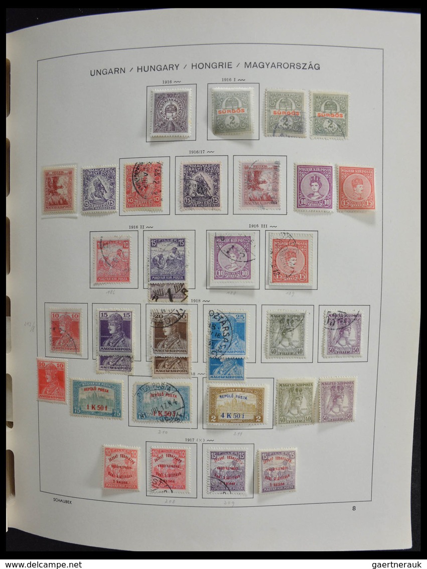 Ungarn: 1871-1989: Very well filled, MNH, mint hinged and used, partly double collection Hungary 187