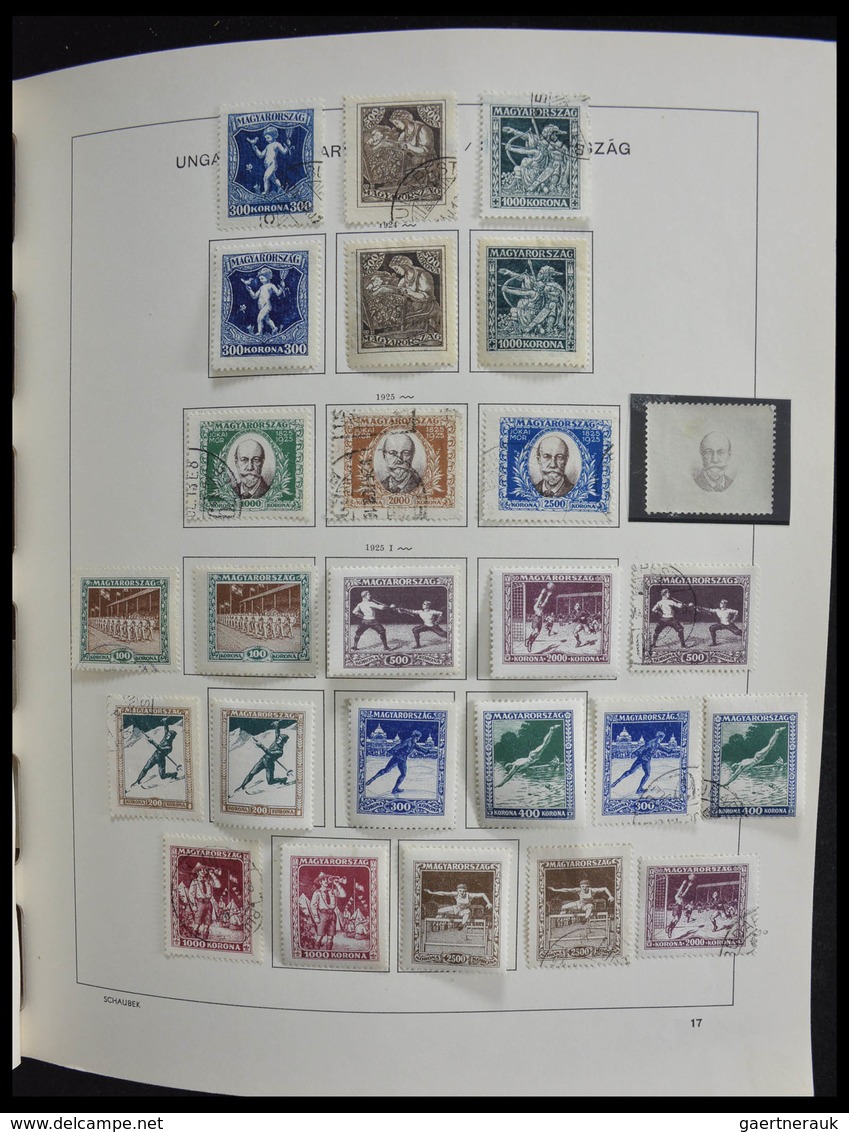 Ungarn: 1871-1989: Very well filled, MNH, mint hinged and used, partly double collection Hungary 187