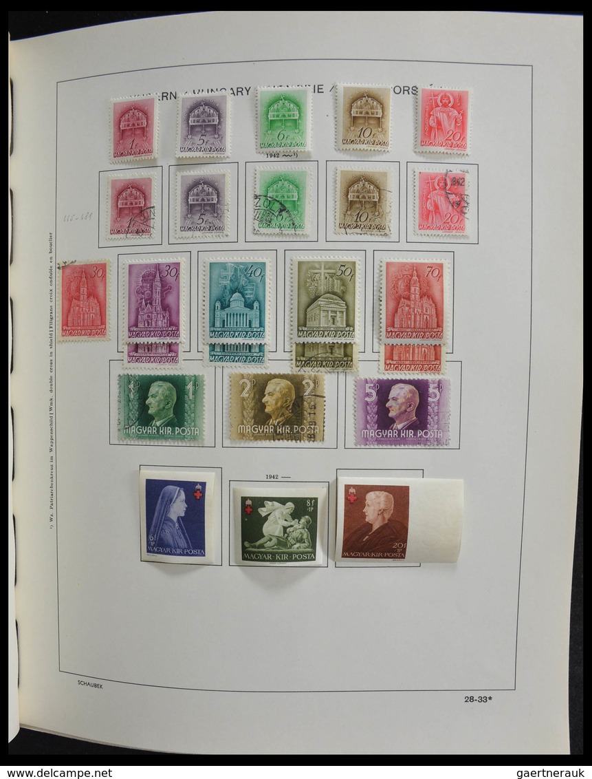 Ungarn: 1871-1989: Very well filled, MNH, mint hinged and used, partly double collection Hungary 187