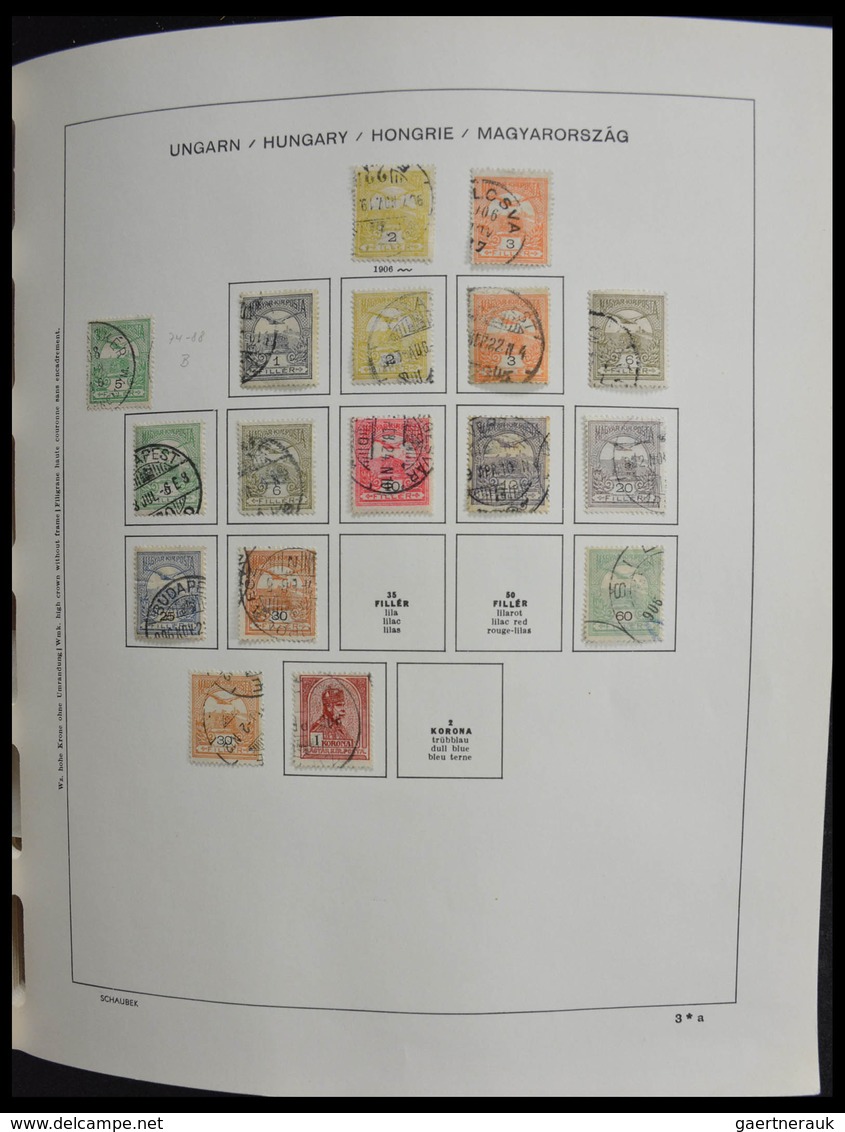 Ungarn: 1871-1989: Very well filled, MNH, mint hinged and used, partly double collection Hungary 187