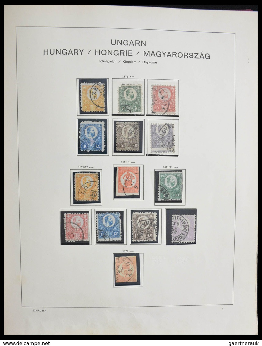 Ungarn: 1871-2000: Extensive, MNH, Mint Hinged And Used Collection Hungary 1871-2000 In 3 Schaubek A - Storia Postale