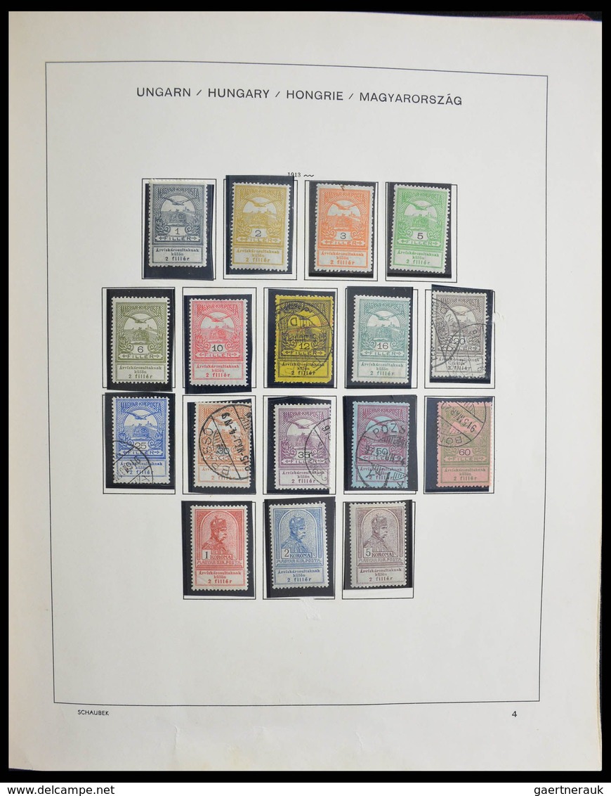 Ungarn: 1871-2000: Extensive, MNH, Mint Hinged And Used Collection Hungary 1871-2000 In 3 Schaubek A - Storia Postale