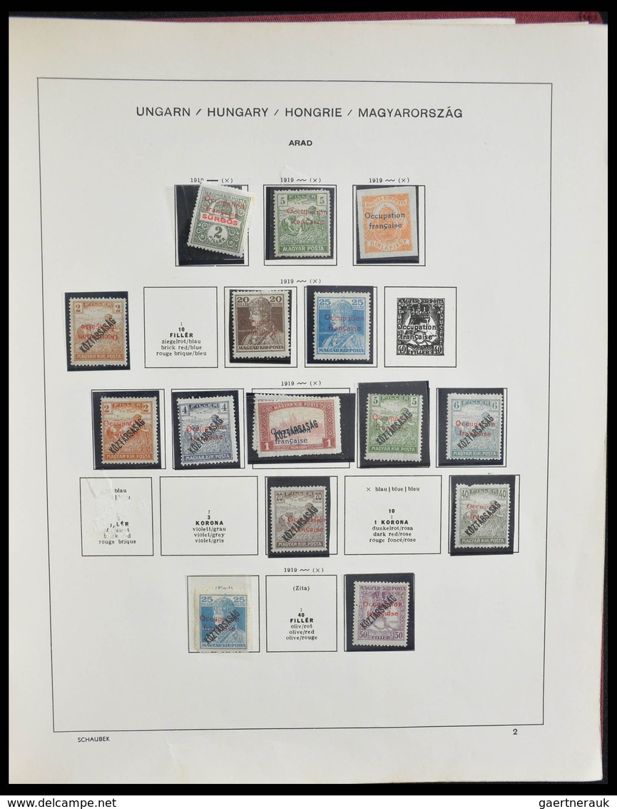 Ungarn: 1871-2000: Extensive, MNH, mint hinged and used collection Hungary 1871-2000 in 3 Schaubek a