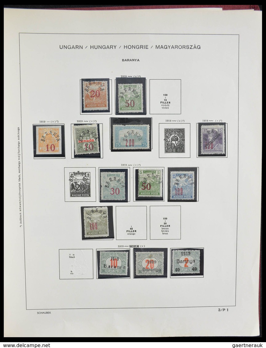 Ungarn: 1871-2000: Extensive, MNH, mint hinged and used collection Hungary 1871-2000 in 3 Schaubek a