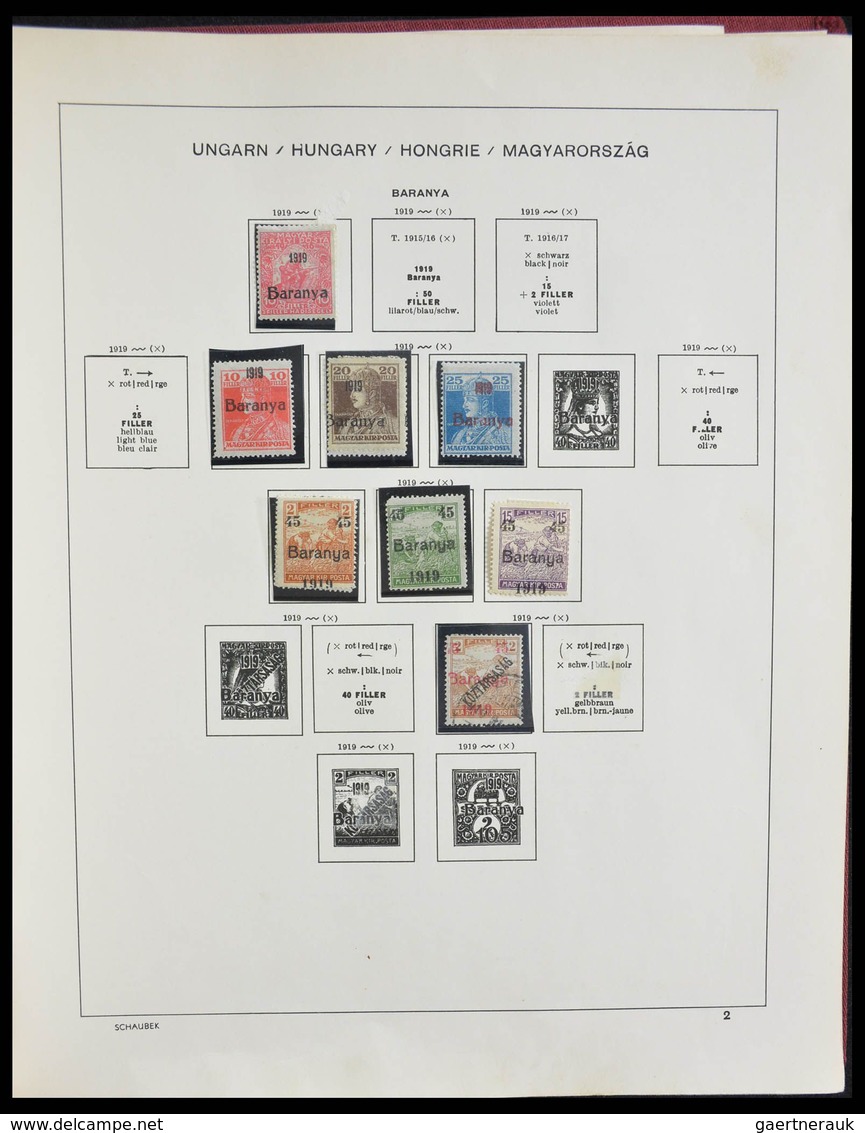 Ungarn: 1871-2000: Extensive, MNH, mint hinged and used collection Hungary 1871-2000 in 3 Schaubek a