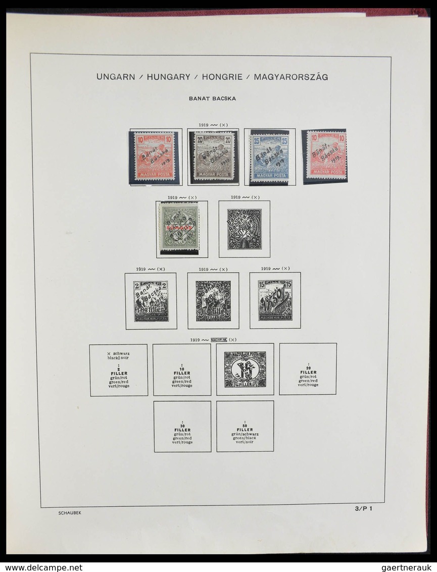 Ungarn: 1871-2000: Extensive, MNH, mint hinged and used collection Hungary 1871-2000 in 3 Schaubek a