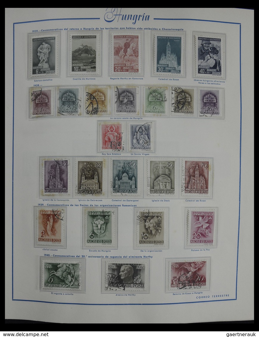 Ungarn: 1913-1990: Very well filled, mostly MNH and mint hinged collection Hungary 1913-1990 in 4 al