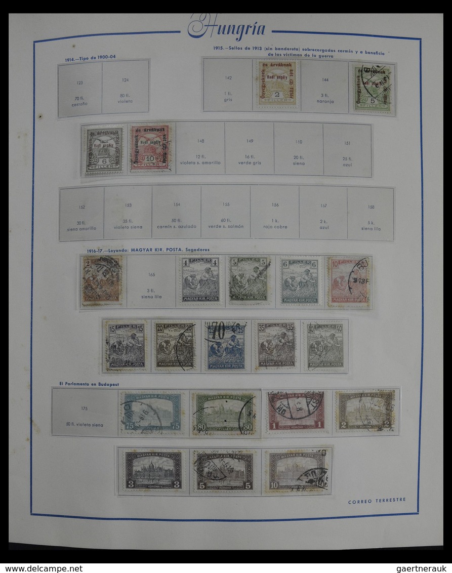 Ungarn: 1913-1990: Very well filled, mostly MNH and mint hinged collection Hungary 1913-1990 in 4 al