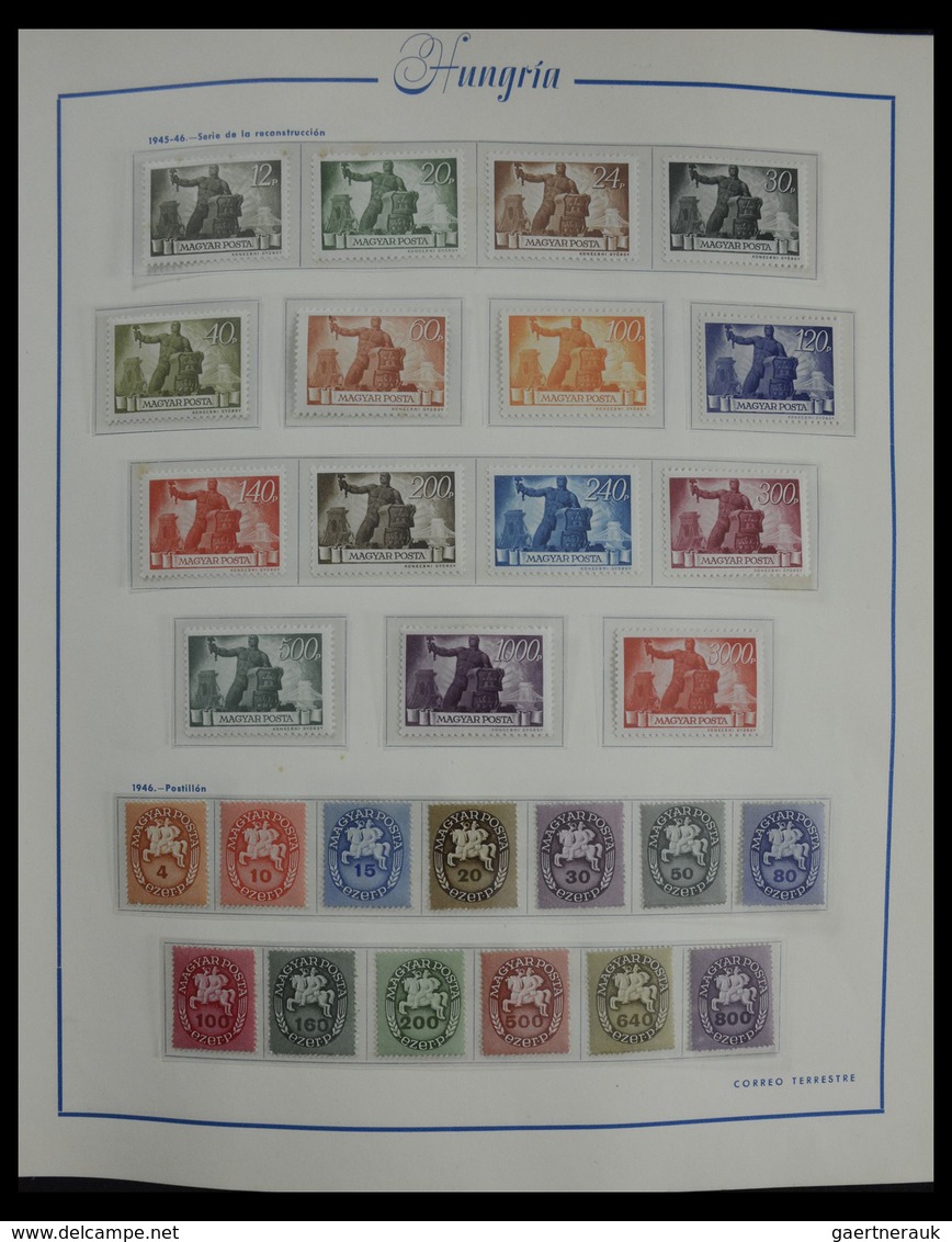 Ungarn: 1913-1990: Very well filled, mostly MNH and mint hinged collection Hungary 1913-1990 in 4 al