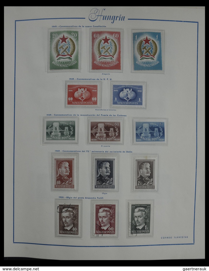 Ungarn: 1913-1990: Very well filled, mostly MNH and mint hinged collection Hungary 1913-1990 in 4 al