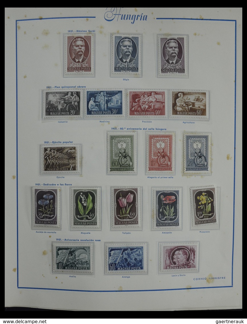 Ungarn: 1913-1990: Very well filled, mostly MNH and mint hinged collection Hungary 1913-1990 in 4 al