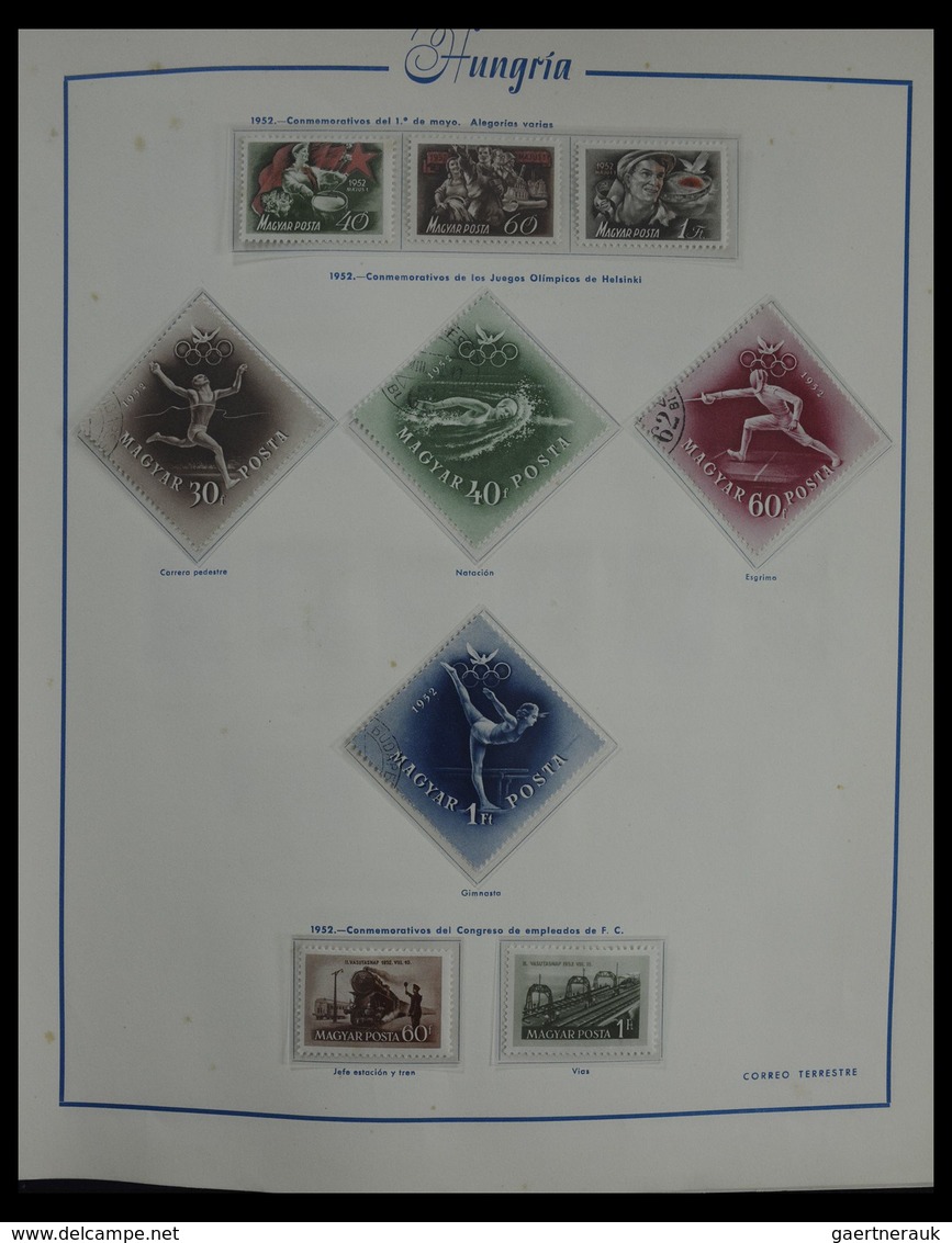 Ungarn: 1913-1990: Very well filled, mostly MNH and mint hinged collection Hungary 1913-1990 in 4 al