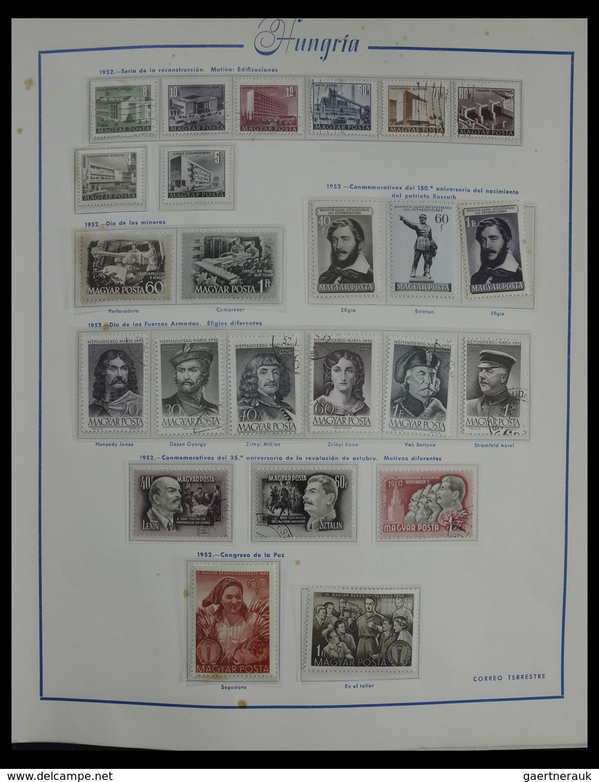 Ungarn: 1913-1990: Very well filled, mostly MNH and mint hinged collection Hungary 1913-1990 in 4 al