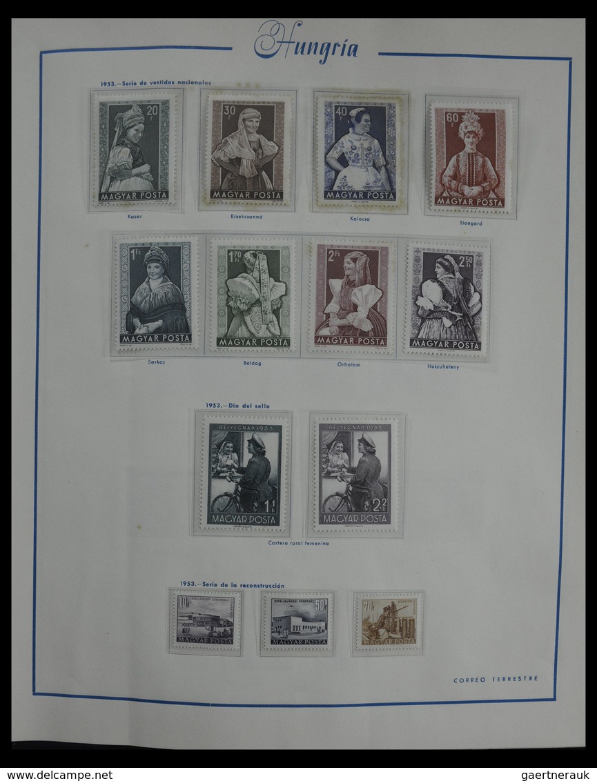 Ungarn: 1913-1990: Very well filled, mostly MNH and mint hinged collection Hungary 1913-1990 in 4 al