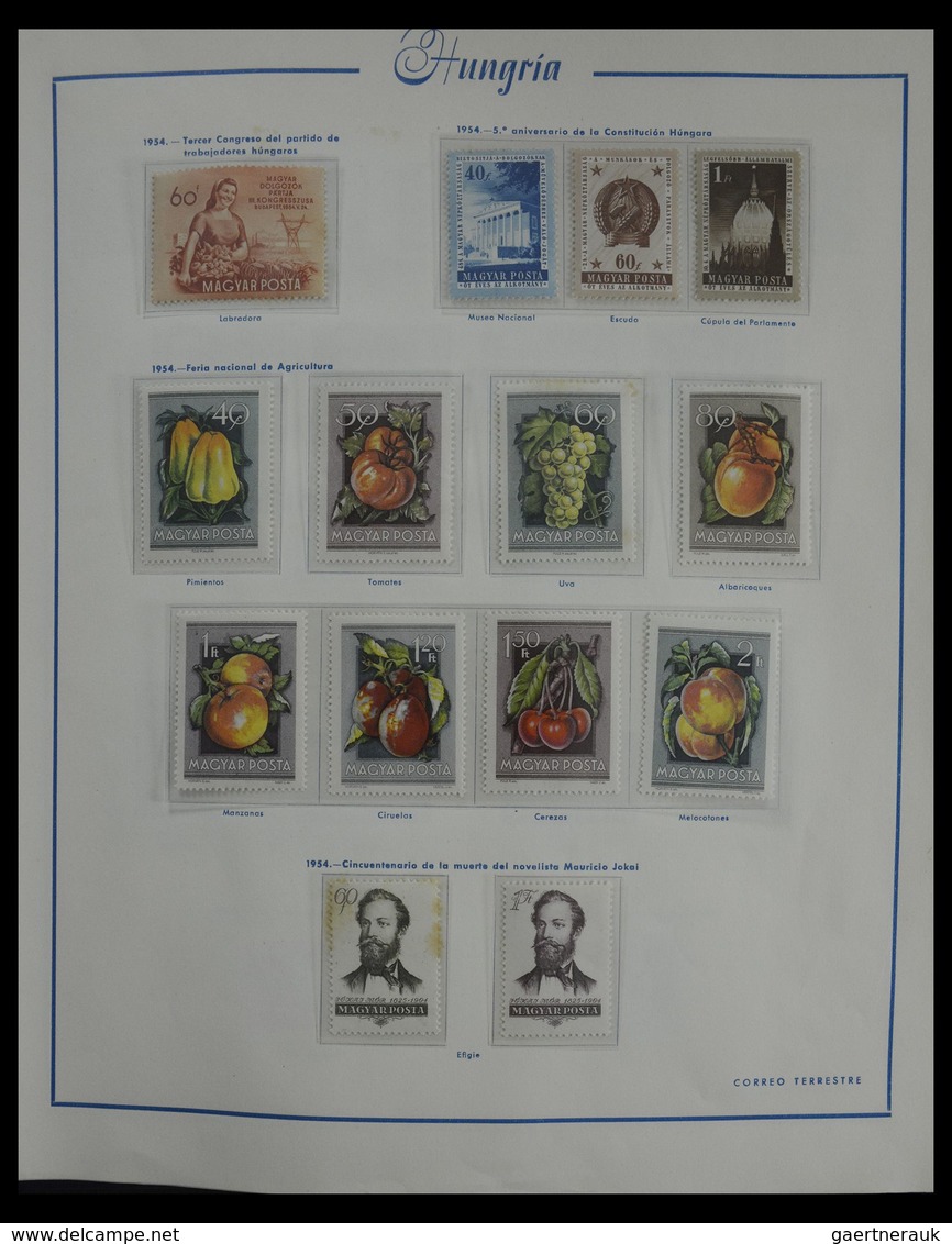 Ungarn: 1913-1990: Very well filled, mostly MNH and mint hinged collection Hungary 1913-1990 in 4 al