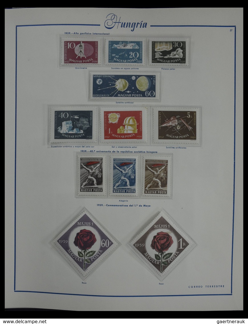 Ungarn: 1913-1990: Very well filled, mostly MNH and mint hinged collection Hungary 1913-1990 in 4 al