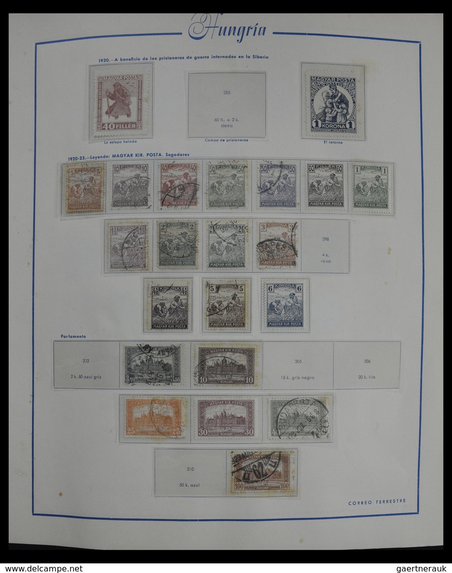 Ungarn: 1913-1990: Very well filled, mostly MNH and mint hinged collection Hungary 1913-1990 in 4 al