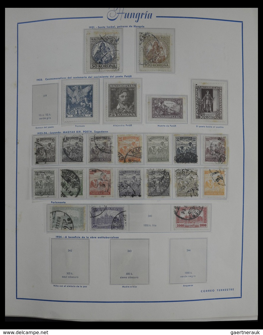 Ungarn: 1913-1990: Very well filled, mostly MNH and mint hinged collection Hungary 1913-1990 in 4 al