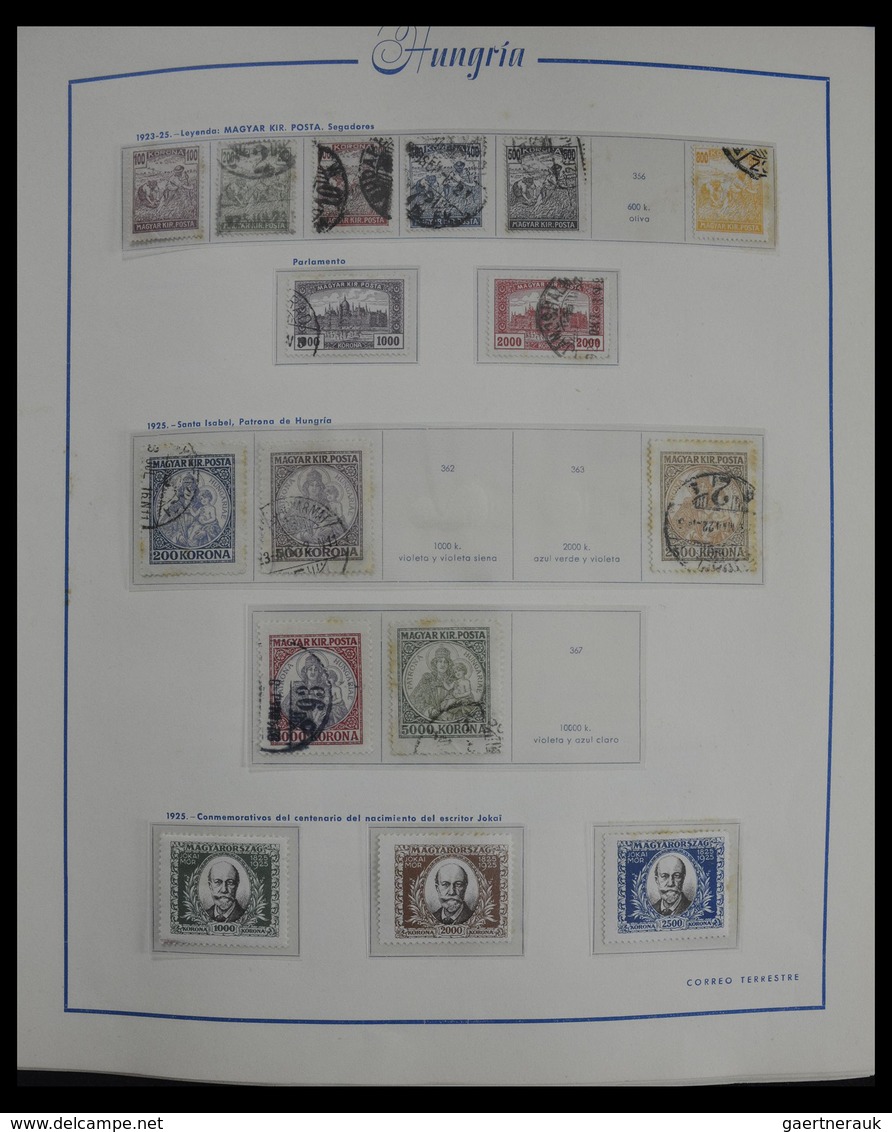 Ungarn: 1913-1990: Very well filled, mostly MNH and mint hinged collection Hungary 1913-1990 in 4 al