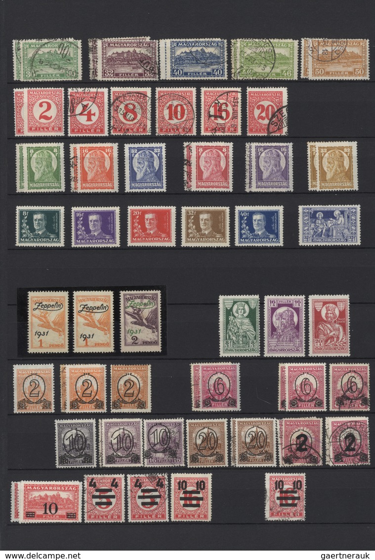 Ungarn: 1919/1944, A Neat Collection On Stocksheets, Partly Collected In Mint And Used, Plenty Of In - Briefe U. Dokumente